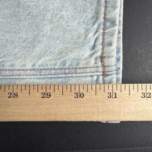 American Eagle Jeans Womens 28x31* Highest Rise Baggy Straight Blue Denim Tag 2R - Picture 12 of 16